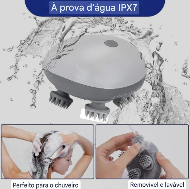 Massageador Elétrico para Couro Cabeludo e estimulador capilar Amaia Beleza