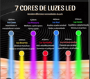 Máscara Facial LED 7 Cores Profissional – Clareia a Pele, Controla Acne e Reduz Poros para Tratamento Facial em Casa