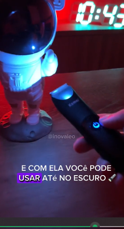 Aparador Elétrico Masculino KM-1840 – potência, precisão e segurança para todos os cuidados!