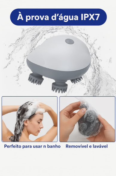 Massageador Elétrico para Couro Cabeludo e estimulador capilar Amaia Beleza
