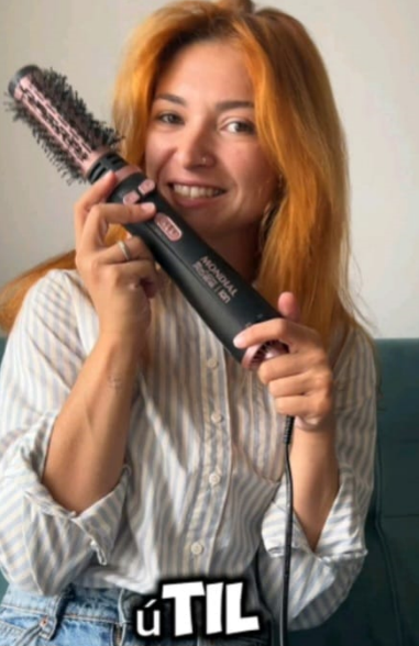 Escova Rotativa Modeladora Mondial Black Rose ERB-01 – Bivolt 127V/220V | Efeito Profissional – Amaia Beleza