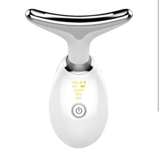 Massageador Portátil Beleza & Firmeza para Rosto e Pescoço – LED + Vibração + Fototerapia | Amaia Beleza
