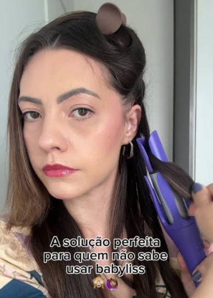 Modelador de Cachos Automático Amaia Beleza – Ferro Giratório Bivolt com Aquecimento Rápido