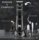 Aparador Elétrico Masculino KM-1840 | Lâmina de Cerâmica | À Prova D'água | Amaia Beleza