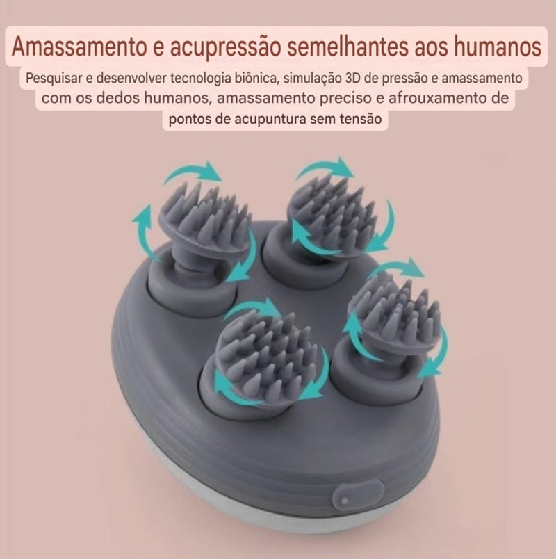 Massageador Elétrico para Couro Cabeludo e estimulador capilar Amaia Beleza