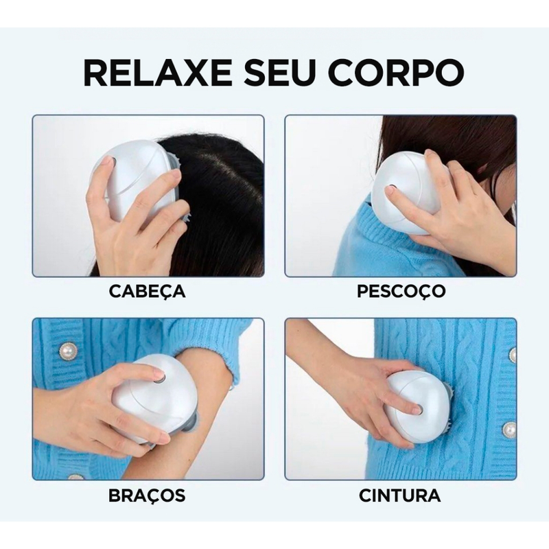 Massageador Elétrico De Corporal Cuidados Com A Saúde Relaxe Cabeça Couro Cabeludo Massagem Amassar Dispositivo