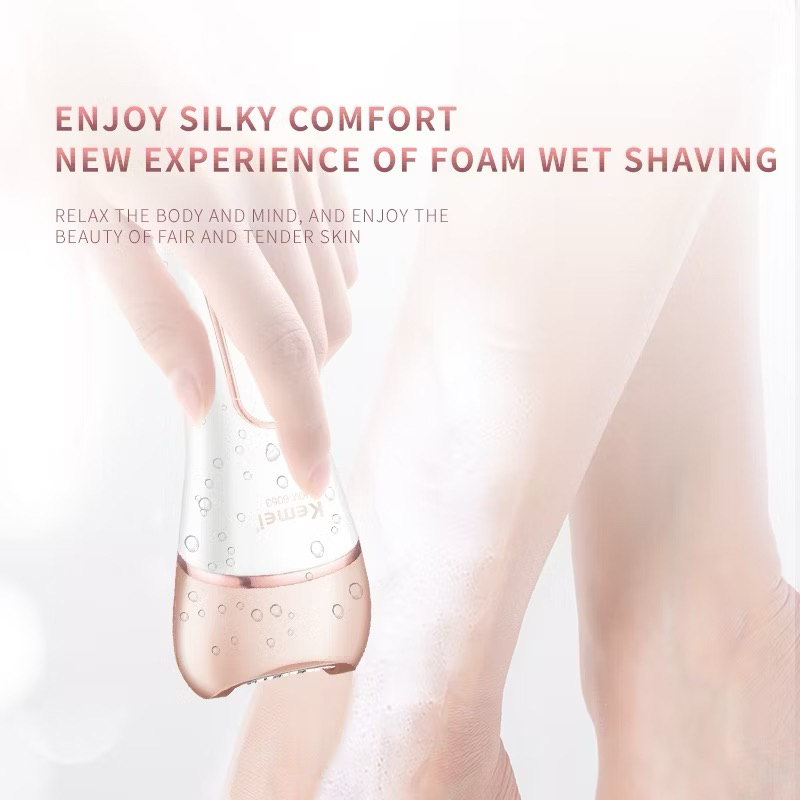 Kemei Depilador 6053 Feminino Elétrico, Barbeador Feminino, Perna Corpo Depilação Depilador KM 6053
