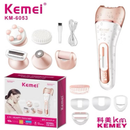 Kemei Depilador 6053 Feminino Elétrico, Barbeador Feminino, Perna Corpo Depilação Depilador KM 6053