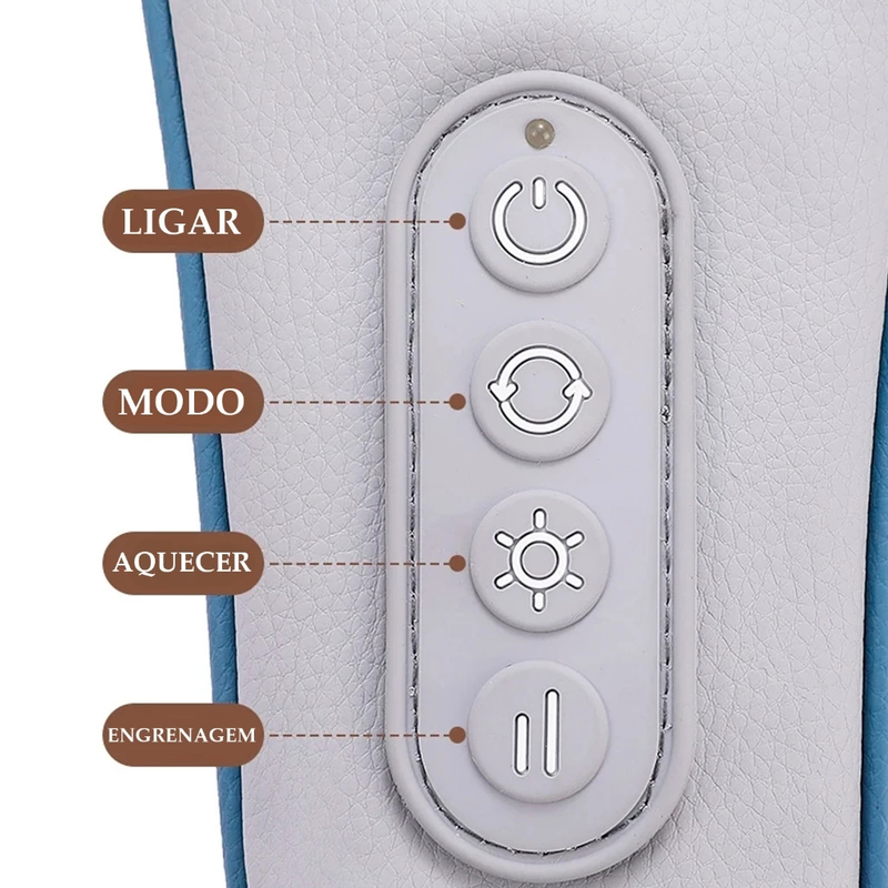 Massageador lombar pescoço Colete Shiatsu Massageador Cervical Ombros Lombar Pescoço Infravermelho Elétrico Bivolt