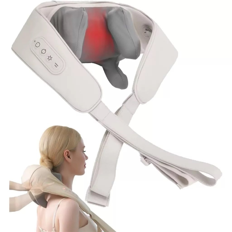 Massageador lombar pescoço Colete Shiatsu Massageador Cervical Ombros Lombar Pescoço Infravermelho Elétrico Bivolt