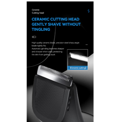 Kemei Aparador Elétrico De Bolas De Cabelo À Prova D'água Corpo Pubic Dock Groomer Lâmina De Cerâmica Recarregável 1840