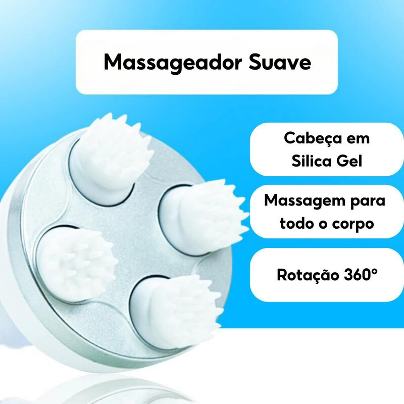 USB Massagem Elétrica De Cabeça De Couro Cabeludo Massageador Elétrico Garra Recarregável Relaxante.