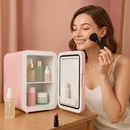 Mini Geladeira Skincare para Cosméticos Canetas Emagrecedoras Frigobar Organizador Séruns Cremes Máscaras