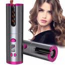 Modelador de cabelo automático sem fio com bateria recarregável de cerâmica embutida