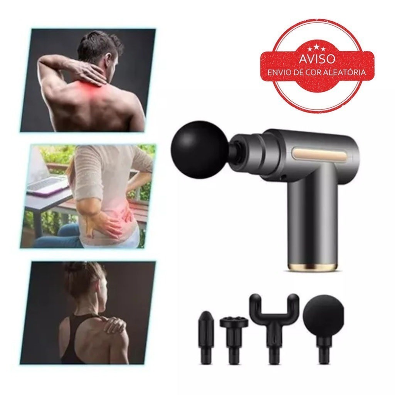 Pistola de massagem elétrica, massageador de tecidos profundos