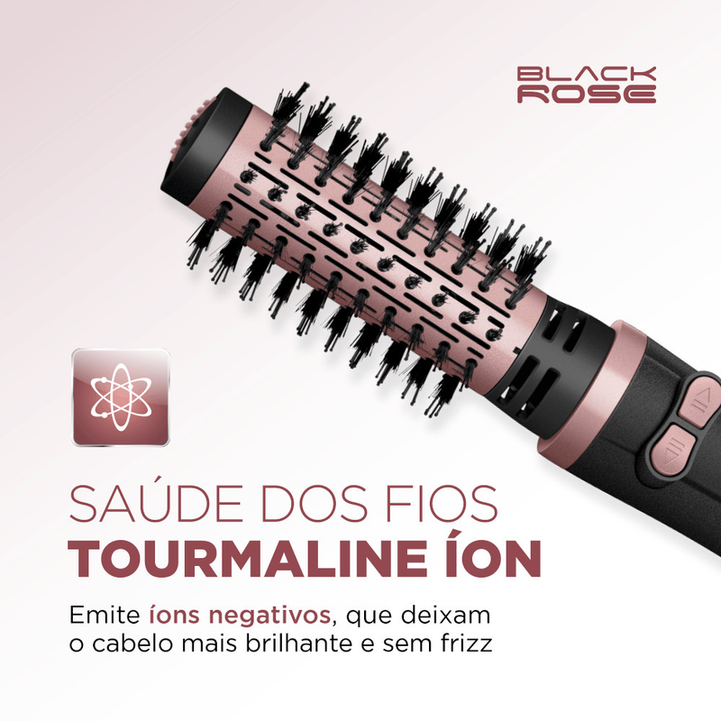 Escova Rotativa Modeladora Mondial Black Rose ERB-01 Bivolt 127V/220V