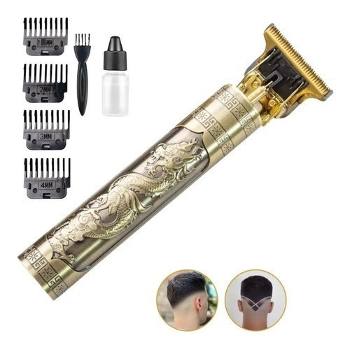 Kit cuidados masculinos - Modelador Pente Chapinha para cabelo e Barbeador Maquina cortar cabelo dragão