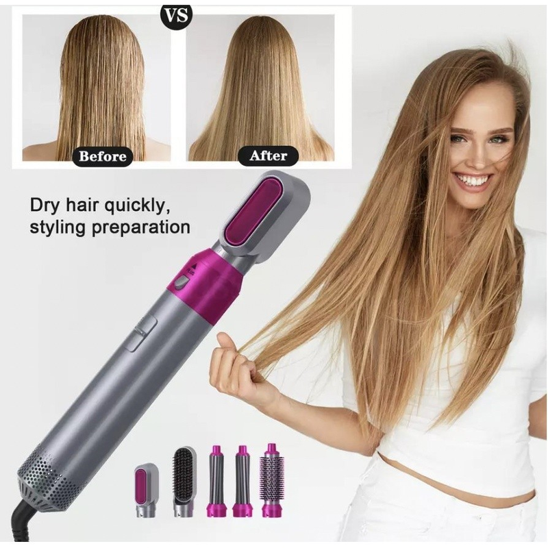 Escova 5 em 1 Secador, Pente, Modelador, Aumenta volume Profissional 110V/220V