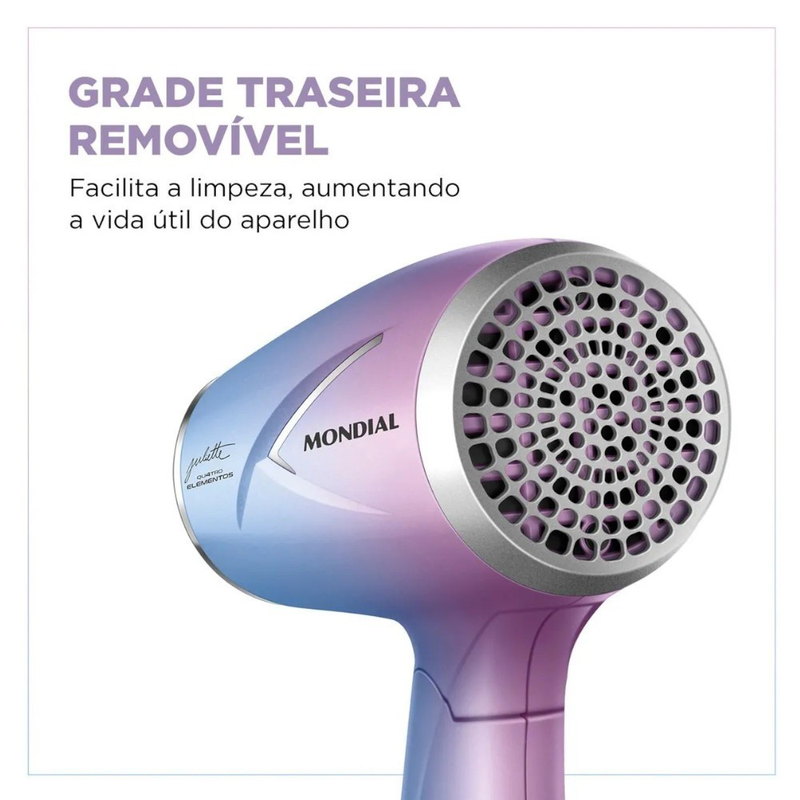 Secador de cabelo 1200W Duo Colors 4 Elementos By Juliette - SCT-JU-03 Mondial