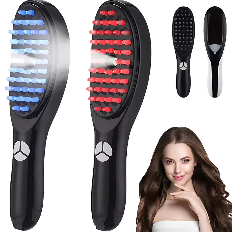Escova Massageadora com Laser 4 em 1 Amaia Beleza – Tratamento Capilar, Crescimento e Antiqueda